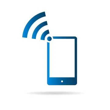 Cell wifi signal logo Illustrazione stock