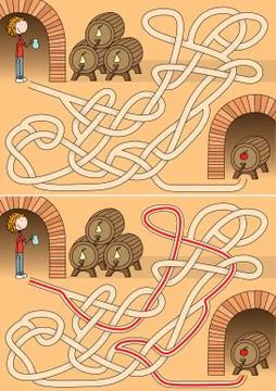 Cellar maze Stock Illustration