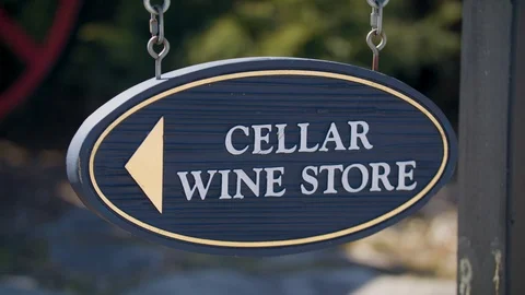 Cellar Wine Sign Stock Footage 107280177