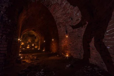 Cellars, tunnels and bunker systems in Germany deep underground Stock Photos