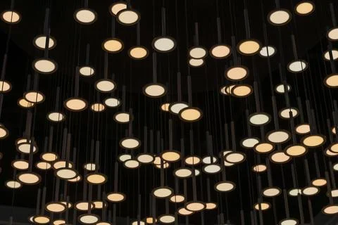 Celling with multiple lanterns. 스톡 사진