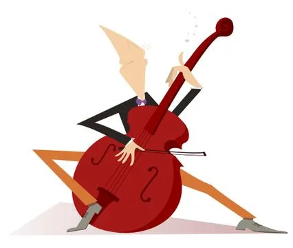 Cellist Stock Illustration