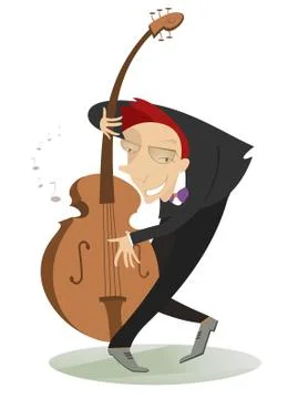 Cellist Stock Illustration