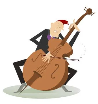 Cellist Stock Illustration
