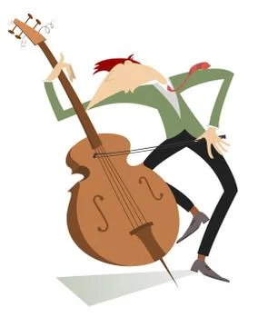 Cellist isolated Stock Illustration