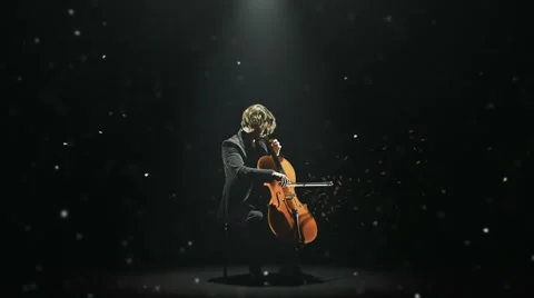 Cellist orchestrate a classical music track part 3 of 3 Vidéo 64523529