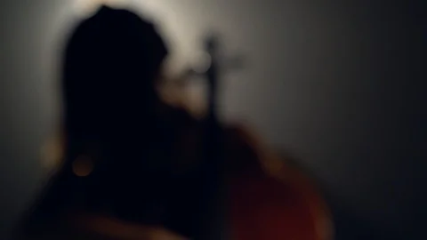 The cellist performs on stage. Vidéo 95854975