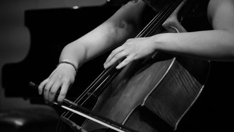 The Cellist Performs On Stage Stock Photos