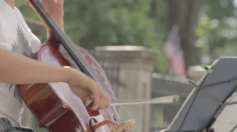Cellist Playing on the Street Vídeos de archivo 51235230