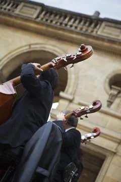 Cellists in a band Stock Photos