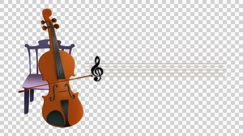 Cello and music notes, Melody of music abstract with musical notes Stock Illustration