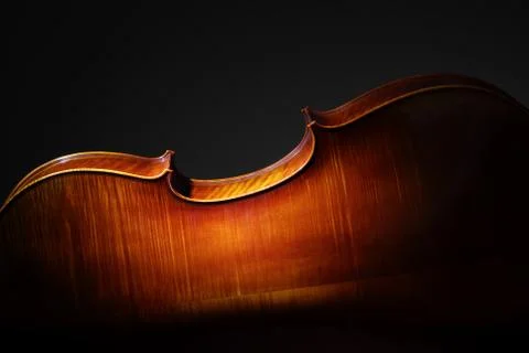 Cello back silhouette Stock Photos