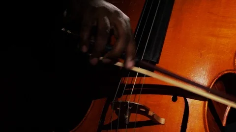 Cello Close-up Bow Video stock 111910991