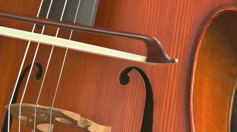Cello close - long bows 1 Stock Footage 8539069