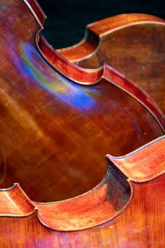 Cello closeup on dark background Fotos de archivo