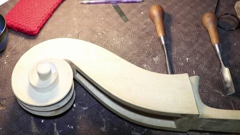 A Cello Head Stock Footage 83447011