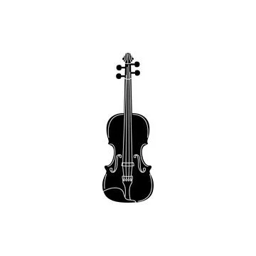 Cello icon, black simple style Stock Illustration