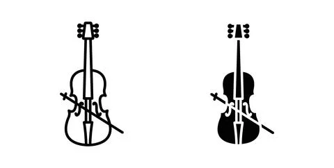 Cello icon Illustration designs pack for Web 스톡 일러스트