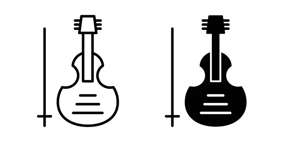 Cello icon vector, symbol, logo illustrations Stock Illustration