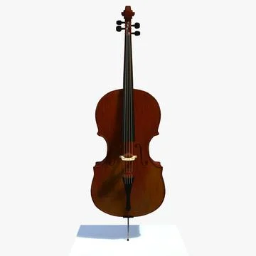Cello Instrument Glossy 3D Model