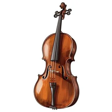 Cello isolated on a white background. Stock Illustration