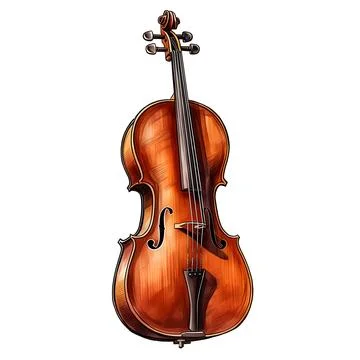 Cello isolated on a white background. Stock Illustration
