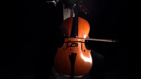 Cello Player in the Shadows Video stock 111914879