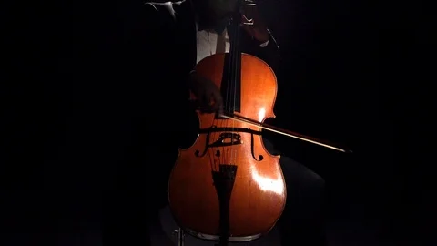 Cello Player in the Shadows Video stock 111916620