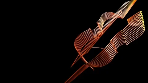 Cello playing the cello or violin concert symphony music learning music Video stock 265966355