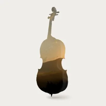 Cello silhouette Stock Illustration