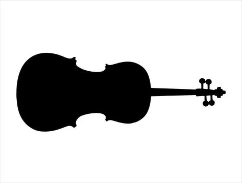 Cello silhouette vector art Stock Illustration