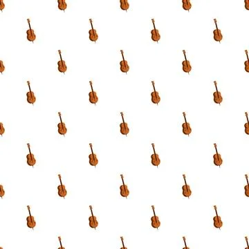 Cello string instrument music seamless pattern Stock-Illustration