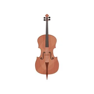 Cello string musical instrument vector Illustration on a white background Stock Illustration