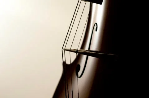 Cello strings close-up Foto stock