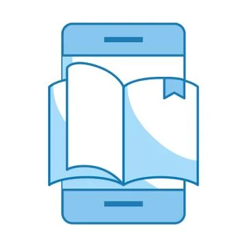 Cellphone with book 스톡 일러스트