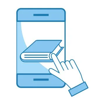 Cellphone with book Stock Illustration