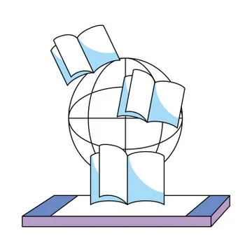 Cellphone with book イラスト素材