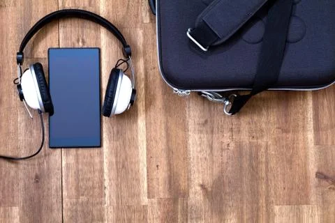 Cellphone with a briefcase. Stock Photos