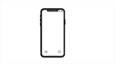 Cellphone Cellular phone device iphone mockup Stock Illustration