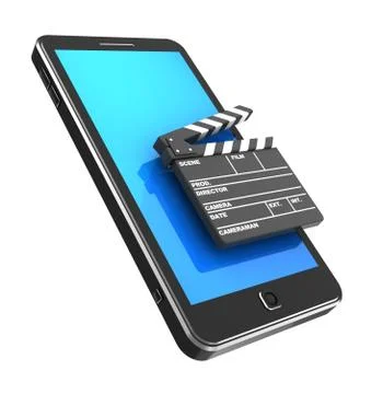 Cellphone with clapper Stock Illustration