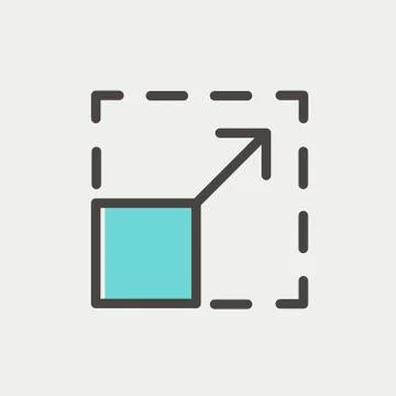 Cellphone code thin line icon 스톡 일러스트