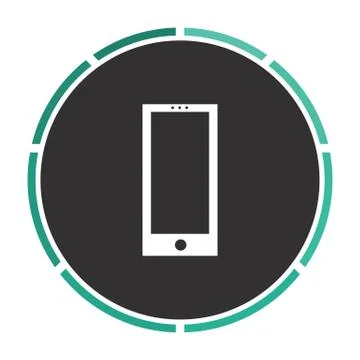 Cellphone computer symbol Illustrazione stock