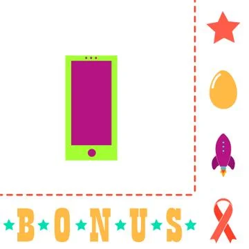 Cellphone computer symbol Illustrazione stock