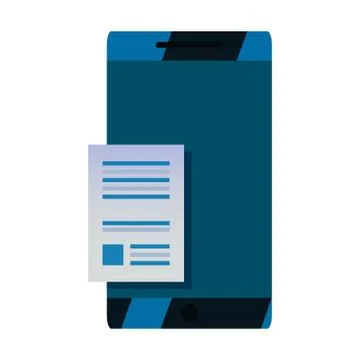 Cellphone contract copyright of intellectual 스톡 일러스트