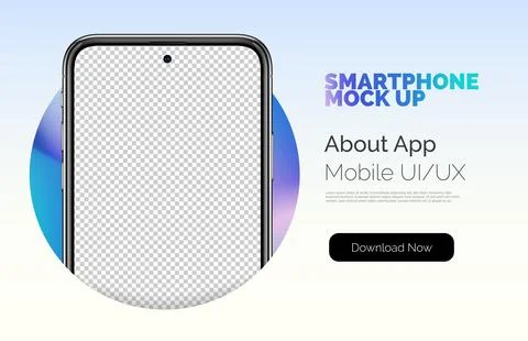 Cellphone frame in circle presentation. 3d illustration cell phone. Smart phone Stock Illustration