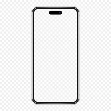 Cellphone frame with transparent screen isolated on transparent background Stock Illustration