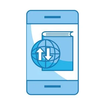 Cellphone with globe Stockillustratie