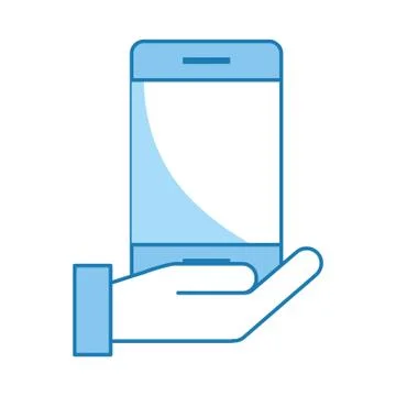 Cellphone hand holding イラスト素材