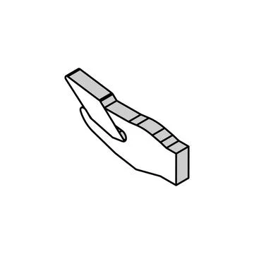 Cellphone in hand isometric icon vector illustration Illustrazione stock