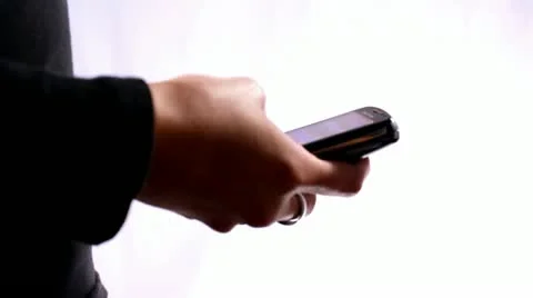 Cellphone Hand Texting Stockbeeldmateriaal 10917533